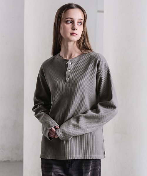「CLEL」 長袖Tシャツ S 杢グレー メンズ_画像7