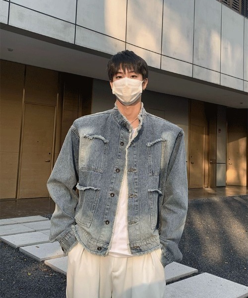 「B.R.U」 デニムジャケット FREE ブルー メンズ_画像8