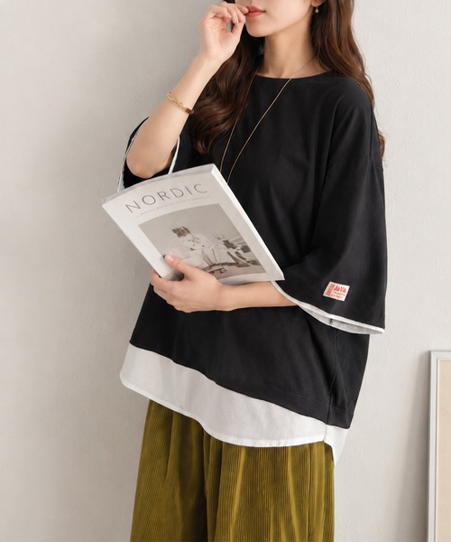 tシャツ 半袖 「JaVaジャバ コラボ」実は、フェイクなんです！フェイクレイヤードTシャツ（半袖） レディース メンズ | Java | 10