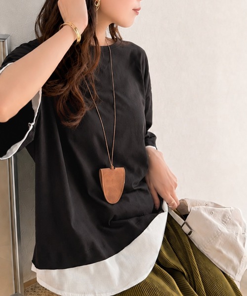 tシャツ 半袖 「JaVaジャバ コラボ」実は、フェイクなんです！フェイクレイヤードTシャツ（半袖） レディース メンズ | Java | 06