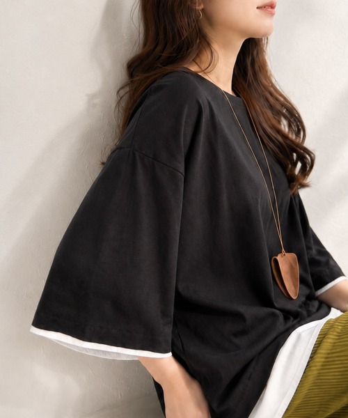 tシャツ 半袖 「JaVaジャバ コラボ」実は、フェイクなんです！フェイクレイヤードTシャツ（半袖） レディース メンズ | Java | 05