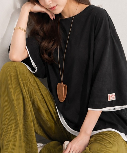 ⚠️あにゃ Naptime. フェイクレイヤードTシャツ Java tシャツ 半袖 「JaVaジャバ コラボ」実は、フェイクなんです