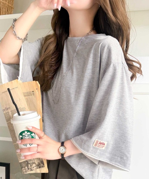 tシャツ 半袖 「JaVaジャバ コラボ」実は、フェイクなんです！フェイクレイヤードTシャツ（半袖） レディース メンズ | Java | 19