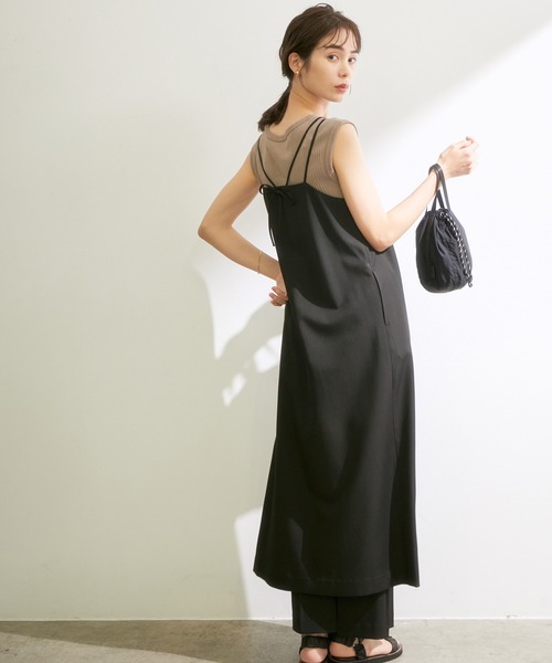 高い品質 ワンピース 洗える Web限定 2点セット オフィス お仕事 スクエアキャミソールドレス イージーパンツ 激安の Habitat Jeunes Normandie Fr