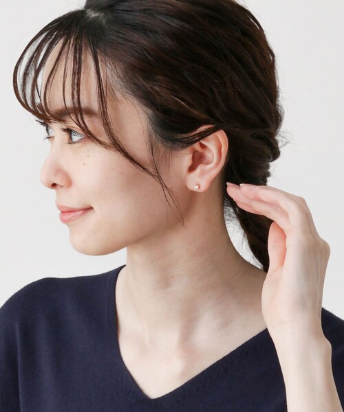 COCOSHNIK ピアス　ブラウンダイヤ　美品 K10ダイヤカット フープピアス（ピアス） | COCOSHNIK（ココシュ