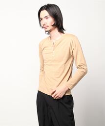 Bling Leads tシャツ 20/- スラブ 天竺 ブ ヘンリーネック ロング T