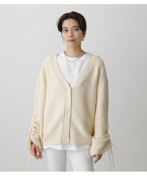 AZUL BY MOUSSY カーディガン ARM DRAWSTRING CARDIGAN/アームド