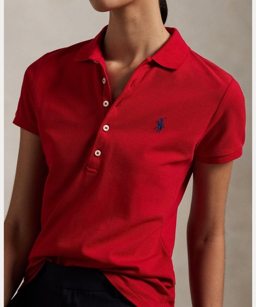 週末限定セールPolo Ralph Lauren ポロシャツ レディースM～L スリム フィット ストレッチ ポロシャツ