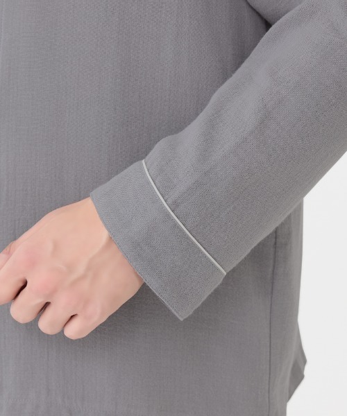 パジャマ kaimin navi/快眠ナビ　老舗タオルメーカー「UCHINO」コラボ企画パジャマ　長袖長パンツ メンズ