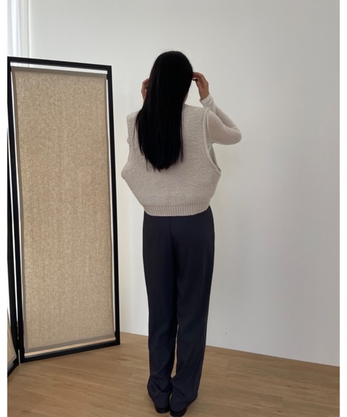 ベスト ジレ 「DIDOT.」ブークレ ニット ベスト レディース Didot.showroom ベスト ジレ 「DIDOT.」ブークレ ニット
