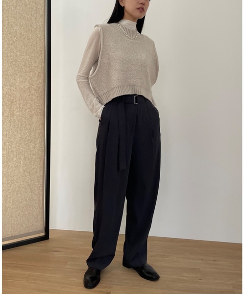 ベスト ジレ 「DIDOT.」ブークレ ニット ベスト レディース Didot.showroom ベスト ジレ 「DIDOT.」ブークレ ニット