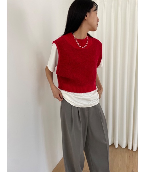 Didot.showroom ベスト ジレ 「DIDOT.」ブークレ ニット