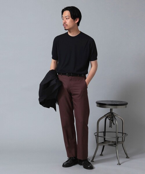JOHN SMEDLEY tシャツ / KEMPTON コットン クルーネックニット