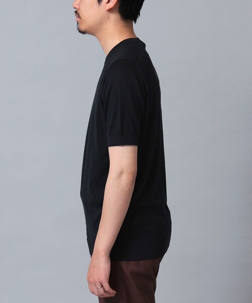 JOHN SMEDLEY コットン オーバーサイズクルーネックTシャツ 黒 JOHN SMEDLEY｜ジョンスメドレー日本公式