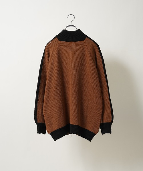 ニット+セーター waist rib pattern knit DECEMBERMAY ニット セーター Logo pattern Rib knit レディース