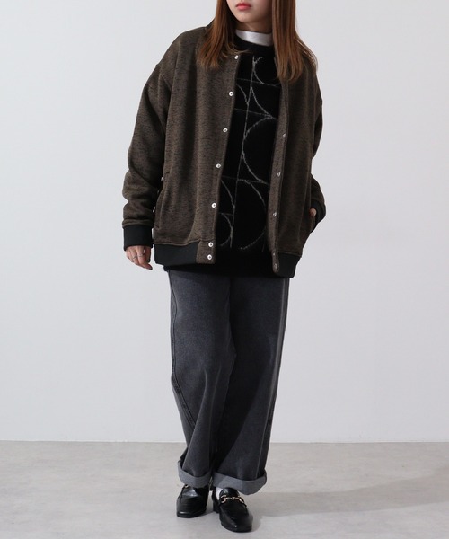 FUNALIVE スタジャン ニットソー起毛セミルーズスタジャン メンズ