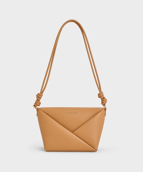 DoKIri-⭐ミンク⭐ミニバック⭐パーティーバッグ⭐持ち手スエード茶 CHARLES ＆ KEITH（チャールズ&キース） ショルダーバッグ バッグ