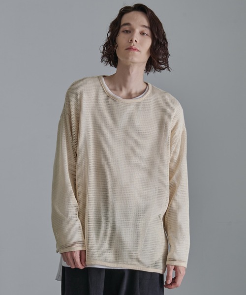 Revo. tシャツ 「Revo.」コットンメッシュ ロングスリーブ T
