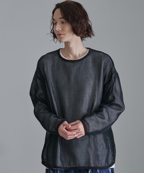 Revo. tシャツ 「Revo.」コットンメッシュ ロングスリーブ Tシャツ