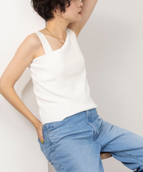 NOLLEY'S（ノーリーズ） タンクトップ アシンメトリーカップ付きタンク