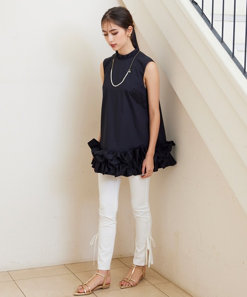 Audie a Muses ブラウス シャツ タックフリルブラウス