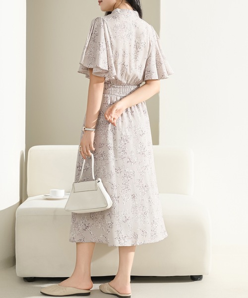 Lace Ladies（レースレディース） ワンピース フロント プリーツ 花柄