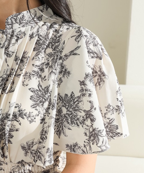 Lace Ladies（レースレディース） ワンピース フロント プリーツ 花柄