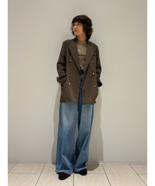 新品タグ付き✨値下げ！ミラオーウェンベージュデニム！！ Mila Owen ジーンズ デニム デニムパンツ ルーズフィットバギー