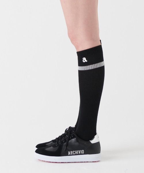 archivio 靴下 「LADIES」ロゴ入りロングソックス「2024年秋冬