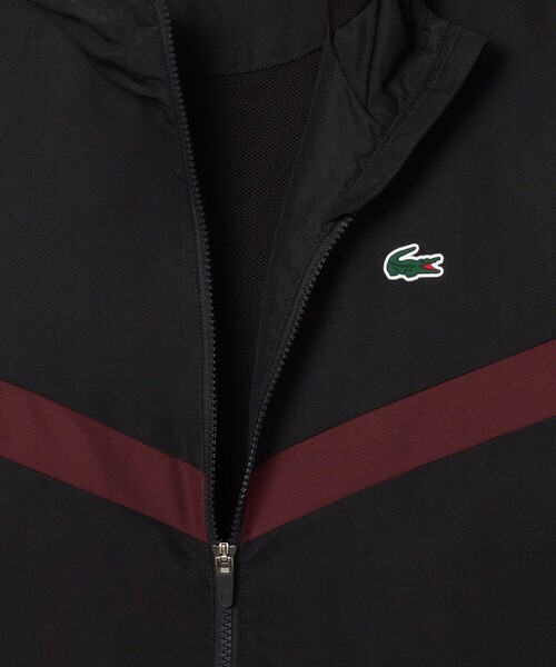 LACOSTE ナイロンジャケット 撥水 スリーブテーピング ジップ