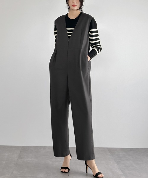 ELFRANK オールインワン Vネックオールインワン レディース : ZOZOTOWN