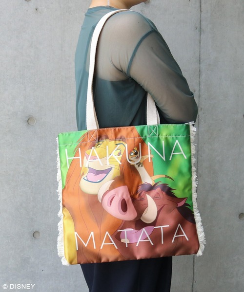 Disney トートバッグ ライオン・キング フリンジグラフィック