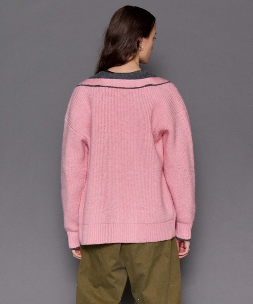MAISON SPECIAL カーディガン Double Color Layered Knit