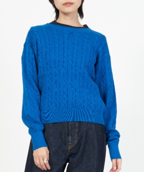 ニット セーター COTTON CASHMERE CABLE KNIT コットン カシミヤ ケーブル ニット セーター レディース メンズ THE SHINZONE ニット セーター COTTON CASHMERE CABLE KNIT