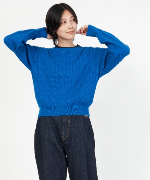 ニット セーター COTTON CASHMERE CABLE KNIT コットン カシミヤ ケーブル ニット セーター レディース メンズ THE SHINZONE ニット セーター COTTON CASHMERE CABLE KNIT
