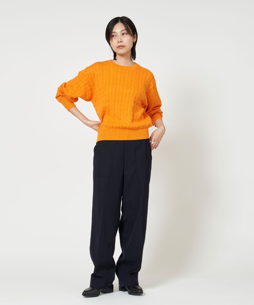 ニット セーター COTTON CASHMERE CABLE KNIT コットン カシミヤ ケーブル ニット セーター レディース メンズ THE SHINZONE ニット セーター COTTON CASHMERE CABLE KNIT