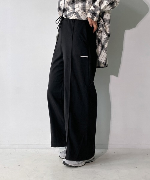 AS KNOW パンツ スラックス 伸びイージースラックス レディース 