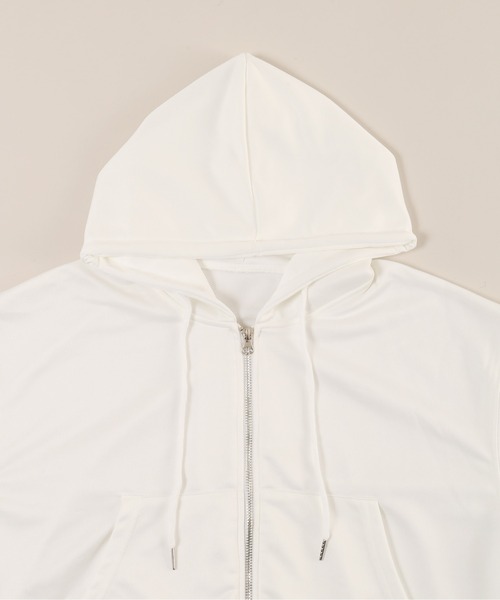 パーカー 「PHILLY」リボン付ダブルジップパーカー レディース