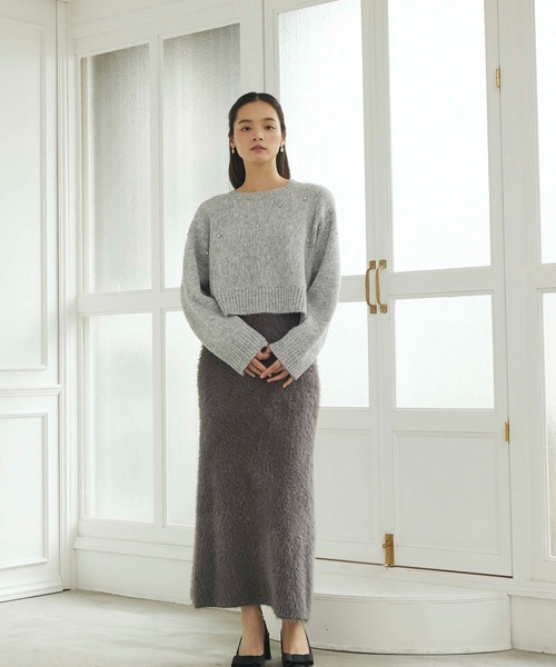 fifth（フィフス） スカート シャギーニットロングスカート : ZOZOTOWN