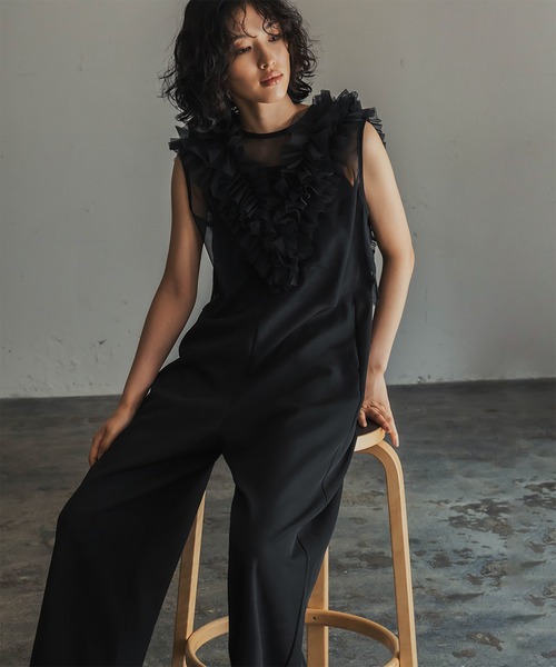 GIRL DRESS FOR NOW パンツドレス チュールフリルベスト