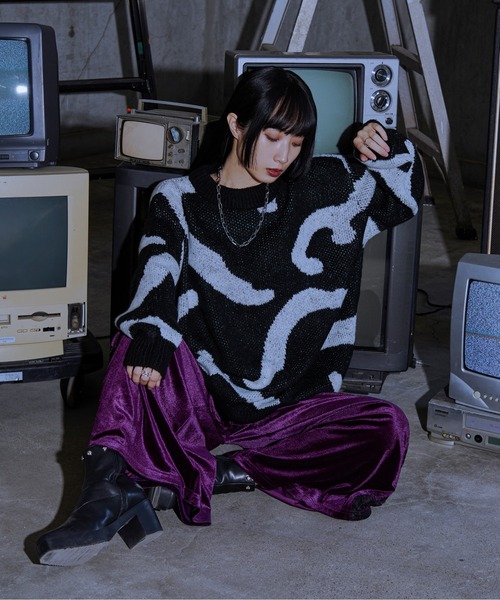 Ellno Loset（エルノロゼット） セーター ニット ニュアンスライン