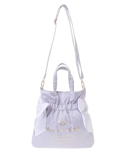 Maison de FLEUR トートバッグ ダブルリボン2Wayトートバッグ