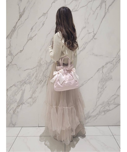 Maison de FLEUR トートバッグ ダブルリボン2Wayトートバッグ