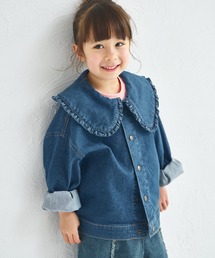 pairmanon デニムジャケット アウター ビッグフリル襟 キッズ