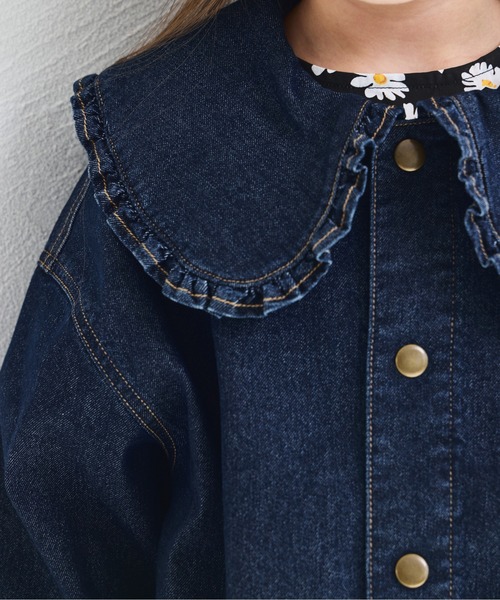 pairmanon（ペアマノン） デニムジャケット アウター ビッグフリル襟