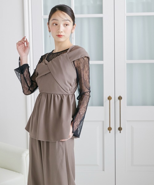 イット　パンツドレス パンツドレス かっこいい パーティードレス 結婚式 お呼ばれ