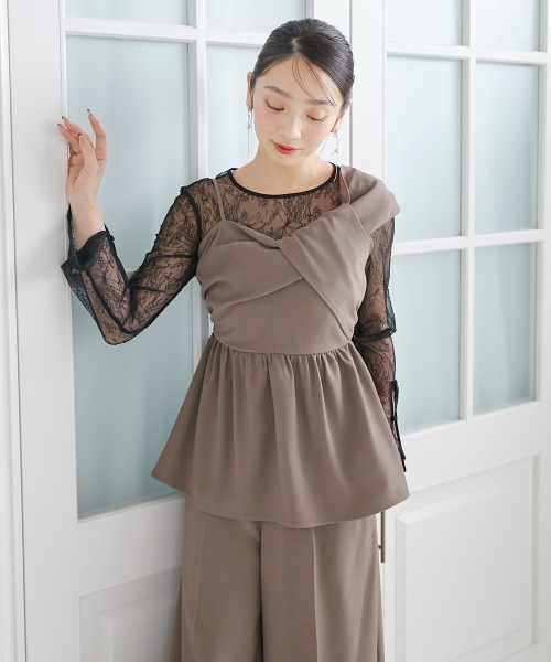 セットアップ パンツドレス Palette jacquard セットアップパンツドレス（パンツドレス