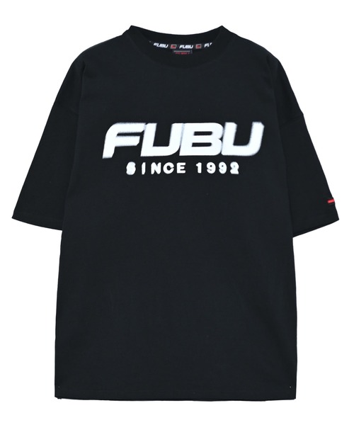 美品 FUBU フブ Tシャツ 刺繍ロゴ ビックロゴ 旧タグ ブラック