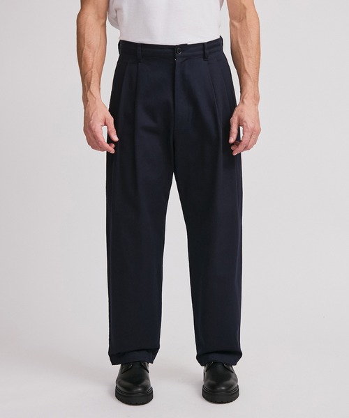 パンツ WIDE TROUSERS tuck wide chino pants/2color/2size | F A S H I R U