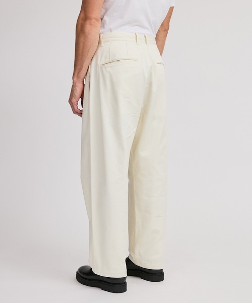 【epa】twill wide pants ツイルワイドパンツS ベージュ Y's BORN PRODUCT] COTTON TWILL WIDE PANTS(XS Khaki): Y's